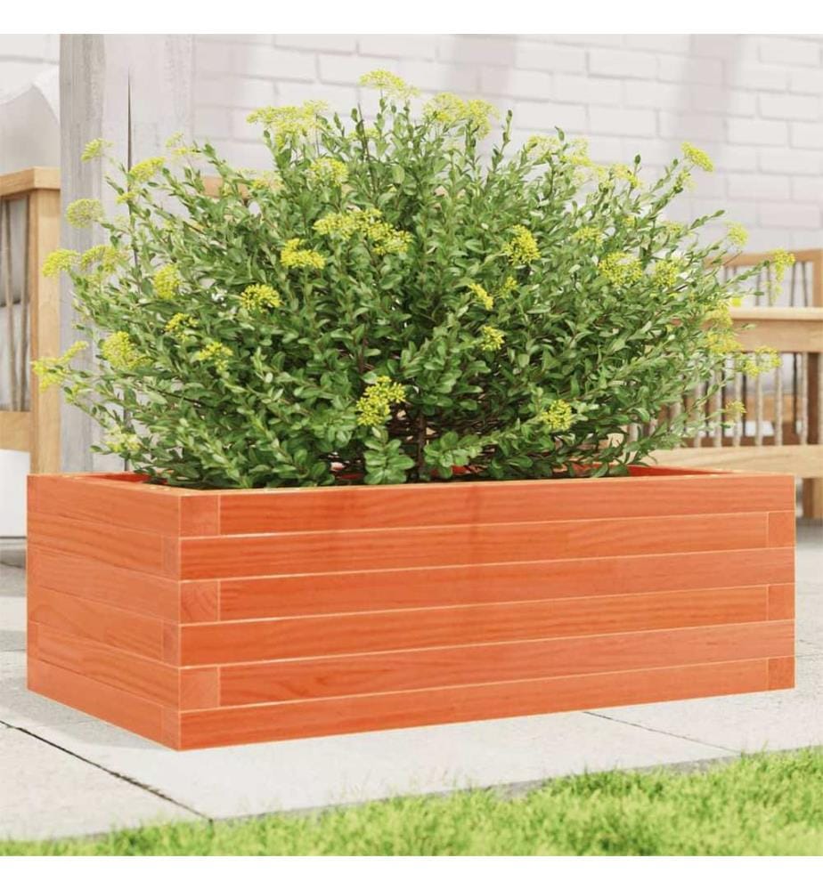 vidaXL Jardinière cire marron 70x40x23 cm bois de pin massif