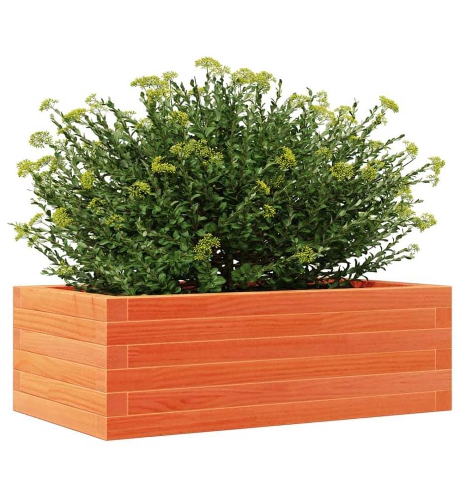 vidaXL Jardinière cire marron 70x40x23 cm bois de pin massif