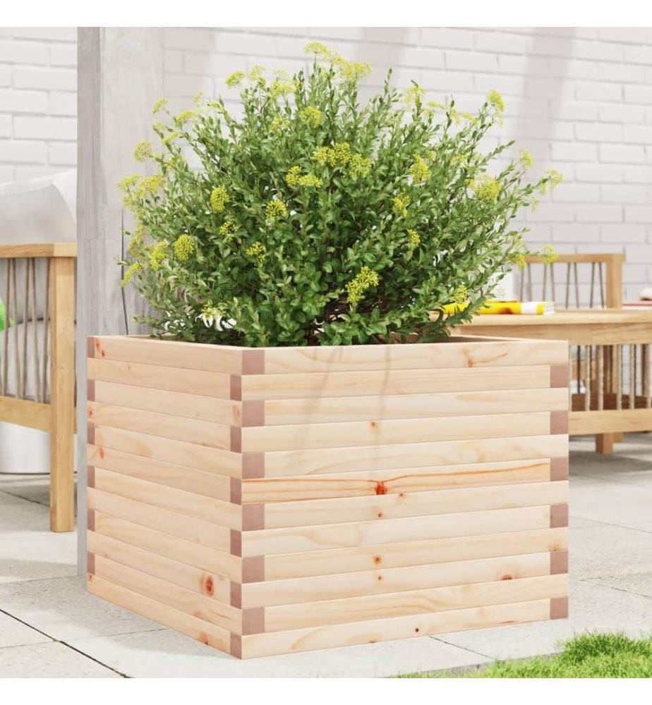 vidaXL Jardinière 60x60x45,5 cm bois de pin massif