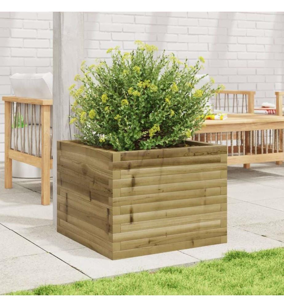 vidaXL Jardinière 60x60x45,5 cm bois de pin imprégné