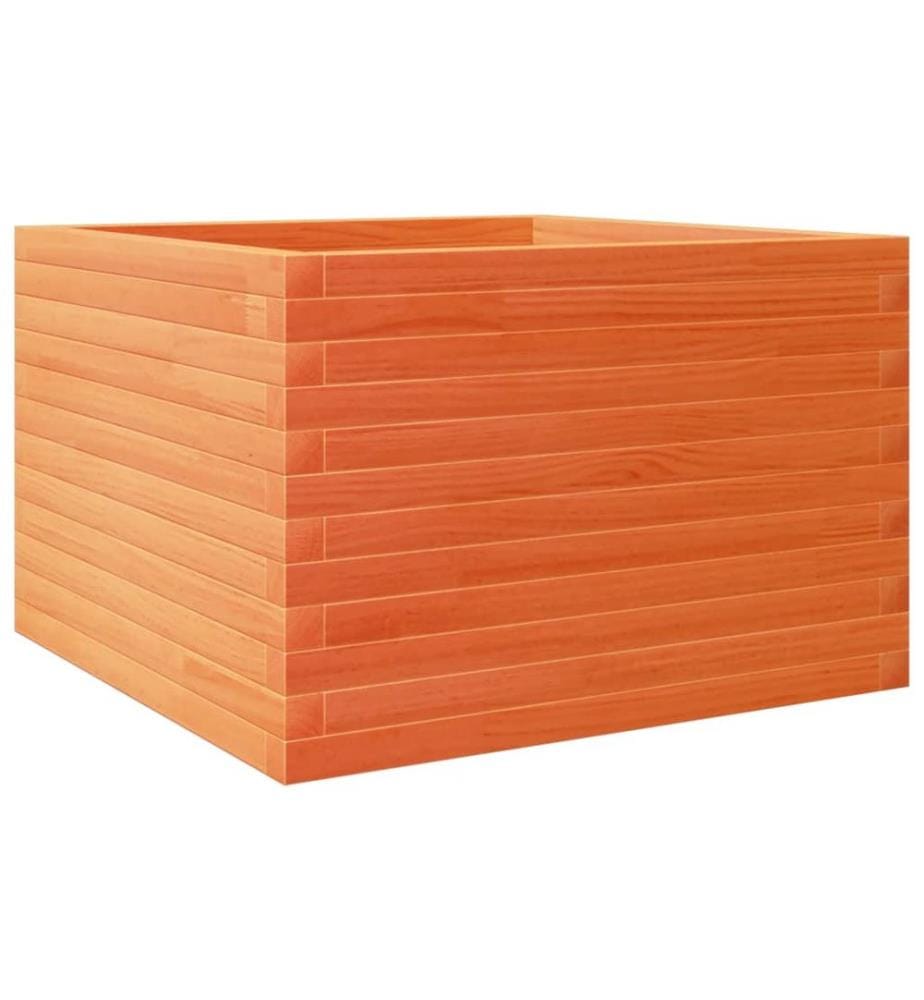 vidaXL Jardinière cire marron 70x70x45,5 cm bois de pin massif