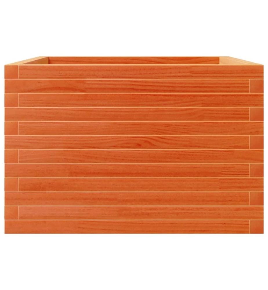vidaXL Jardinière cire marron 70x70x45,5 cm bois de pin massif