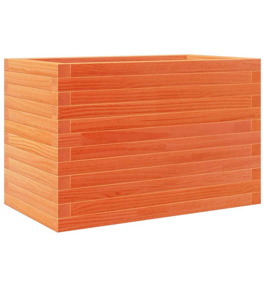 vidaXL Jardinière cire marron 70x40x45,5 cm bois de pin massif