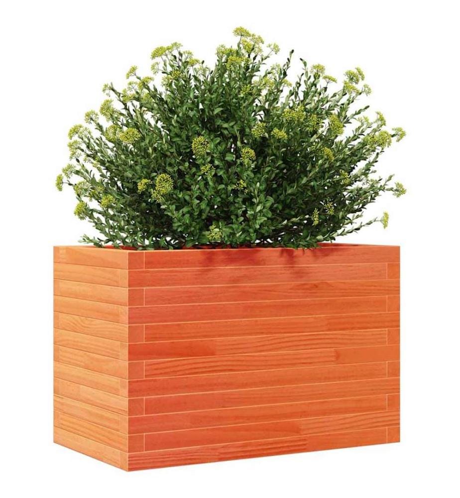 vidaXL Jardinière cire marron 70x40x45,5 cm bois de pin massif