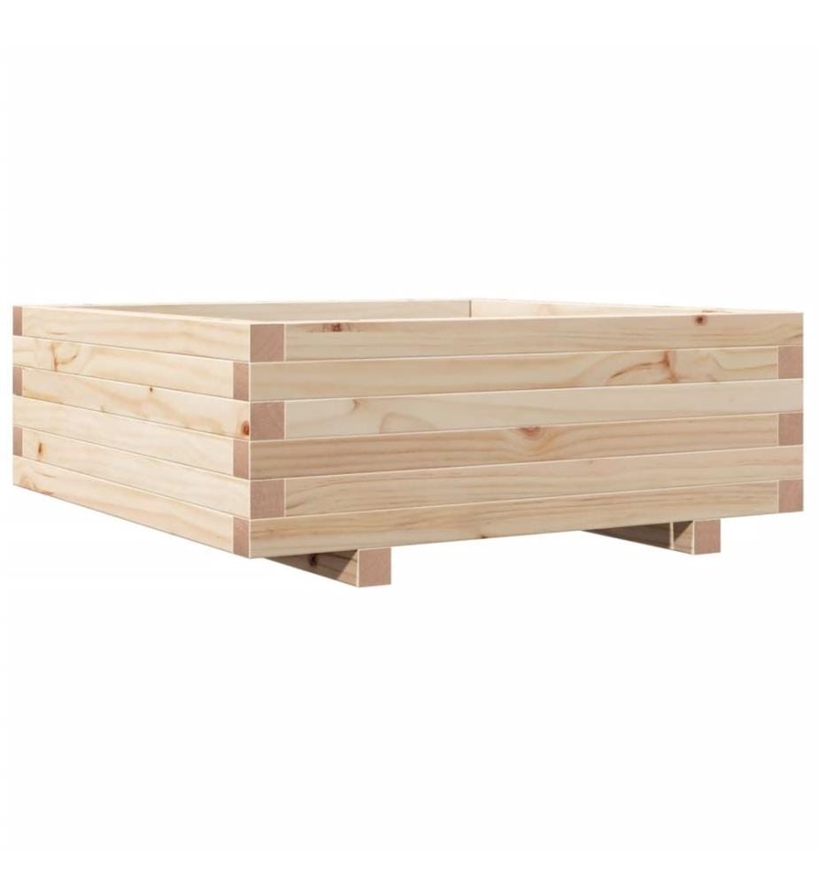 vidaXL Jardinière 70x70x26,5 cm bois de pin massif