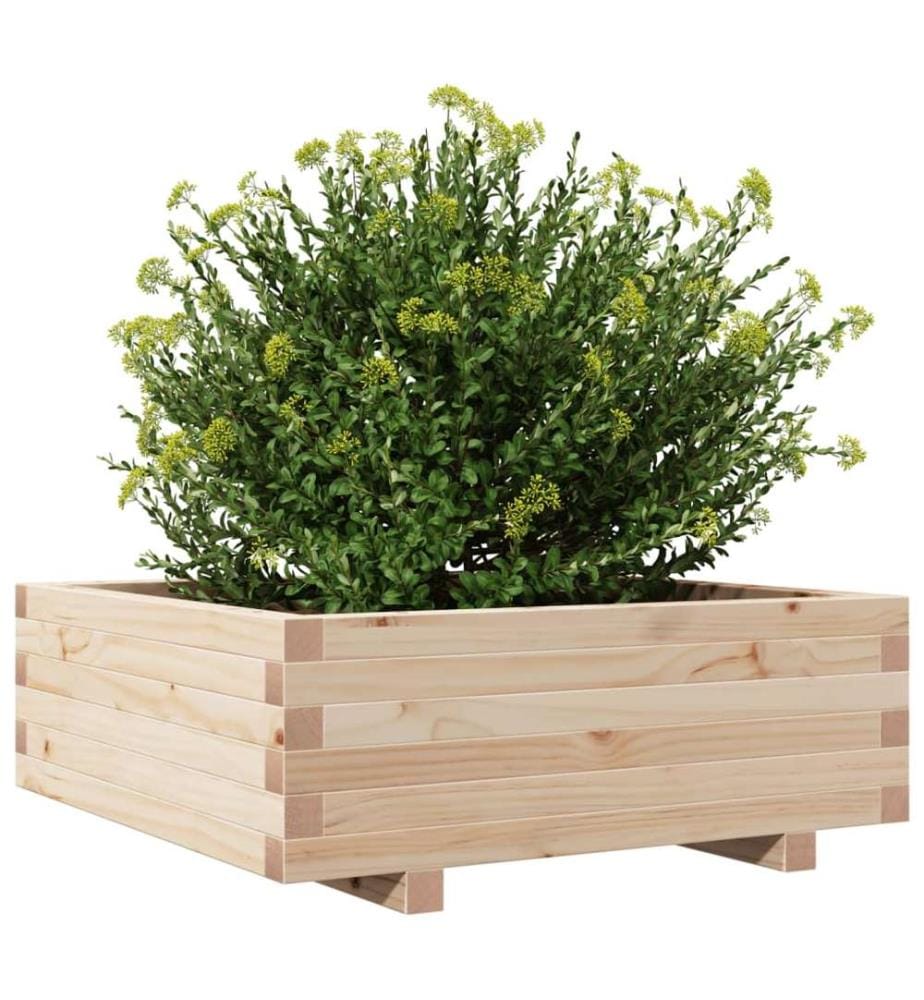 vidaXL Jardinière 70x70x26,5 cm bois de pin massif