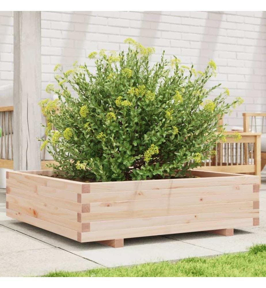 vidaXL Jardinière 90x90x26,5 cm bois de pin massif