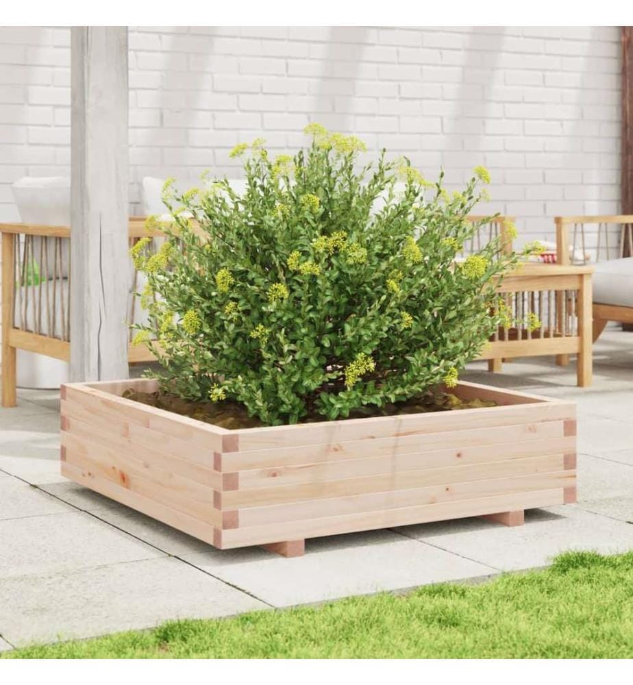 vidaXL Jardinière 90x90x26,5 cm bois de pin massif