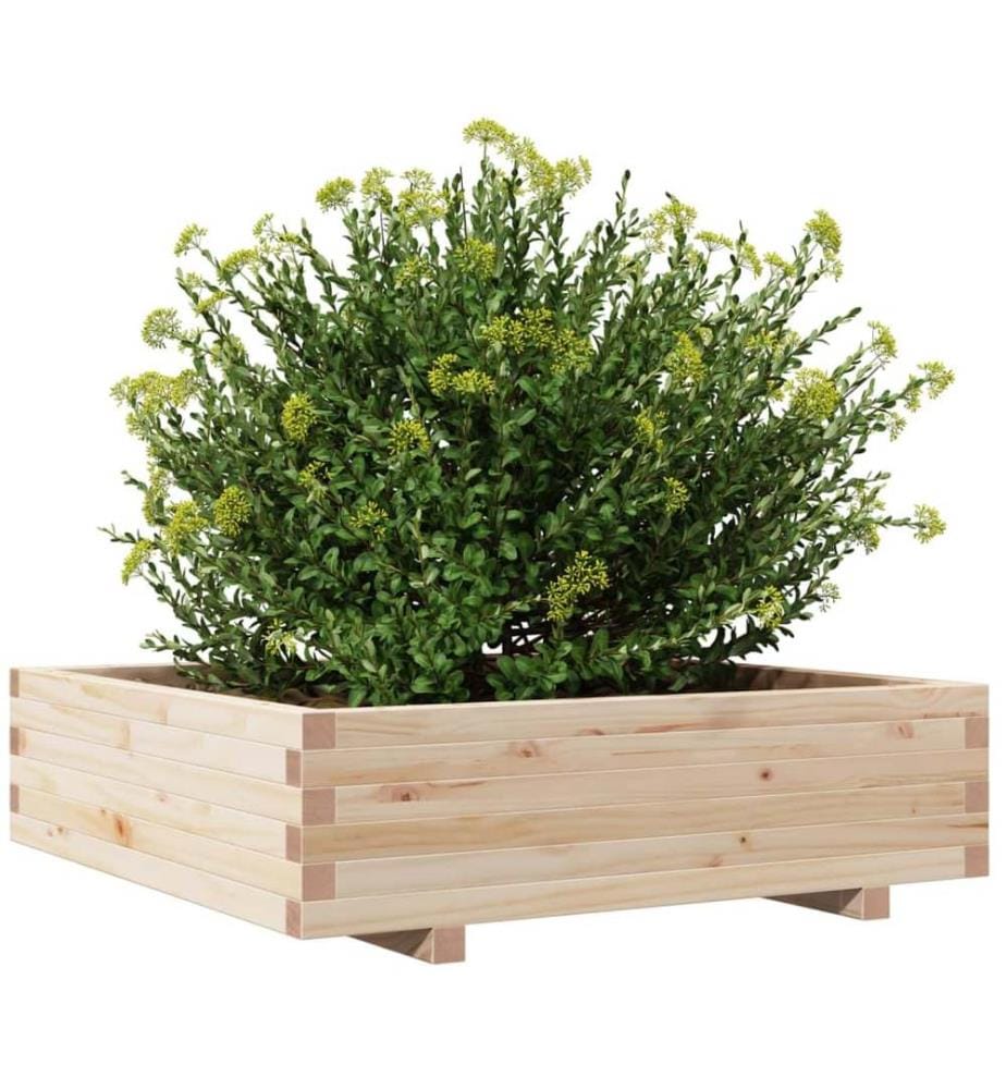 vidaXL Jardinière 90x90x26,5 cm bois de pin massif