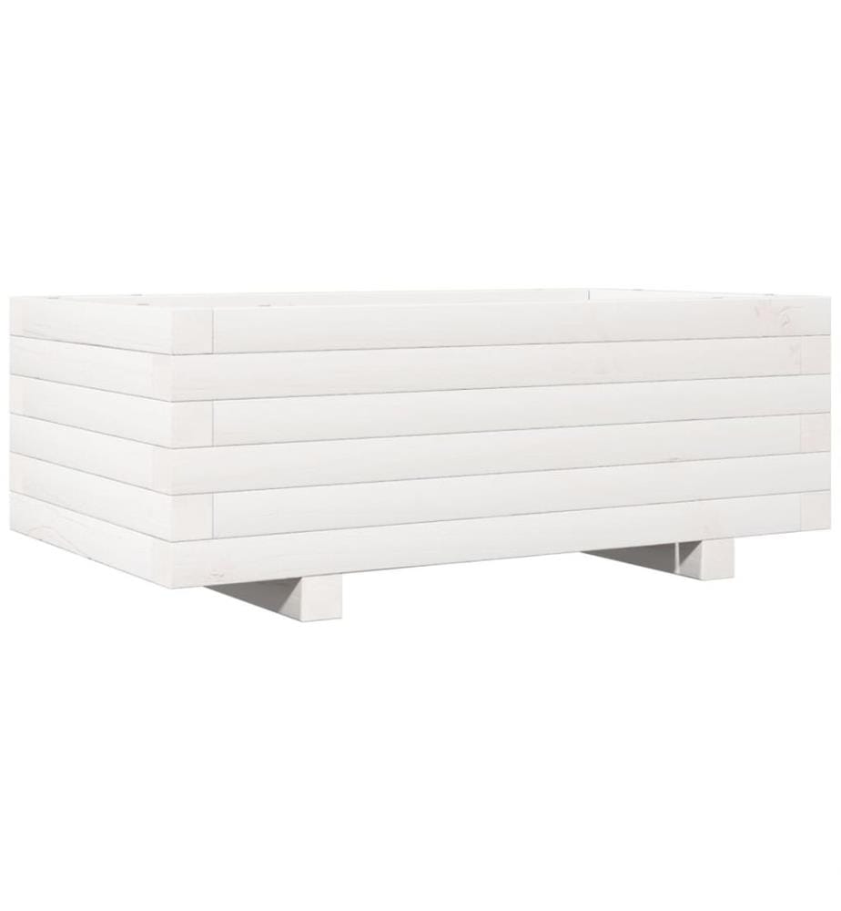 vidaXL Jardinière blanc 70x40x26,5 cm bois de pin massif