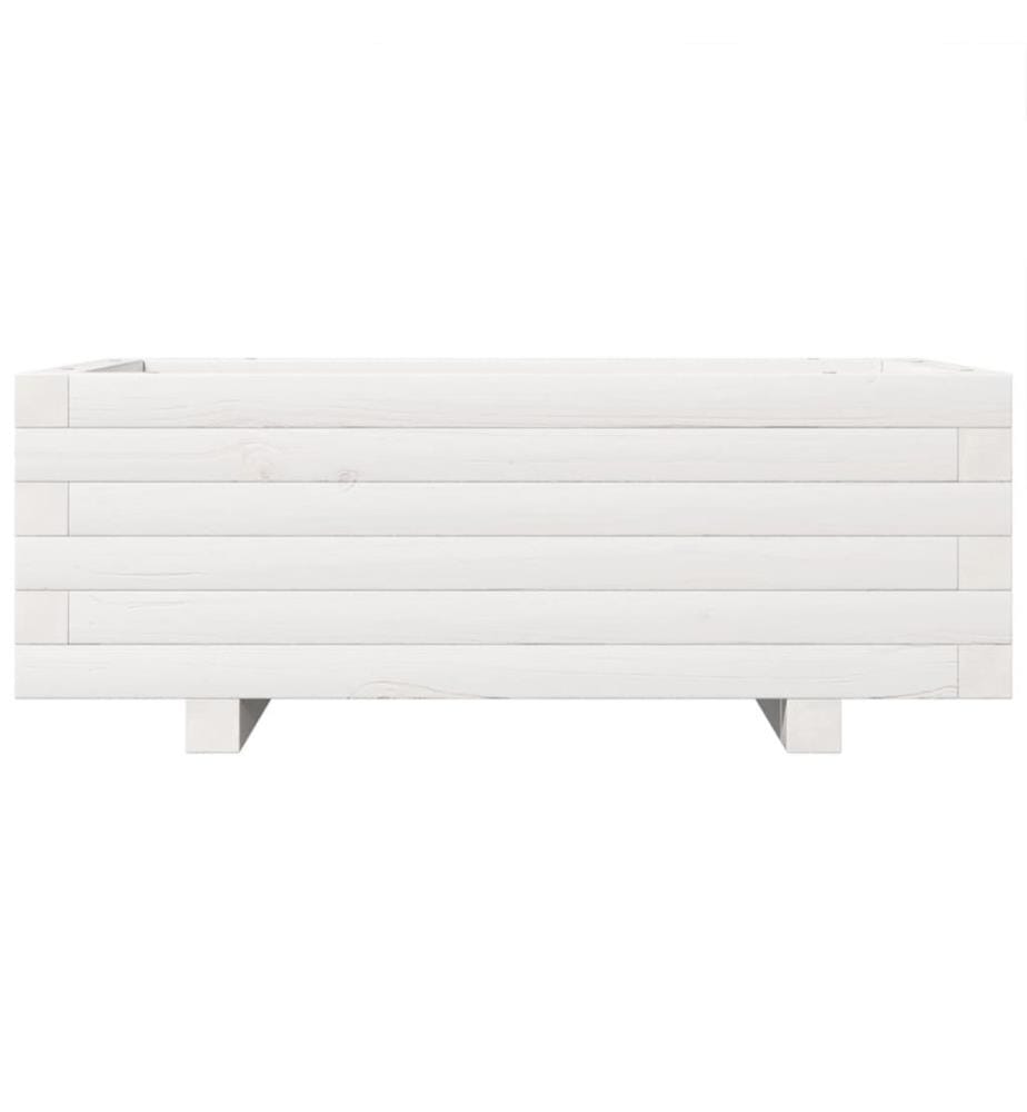 vidaXL Jardinière blanc 70x40x26,5 cm bois de pin massif