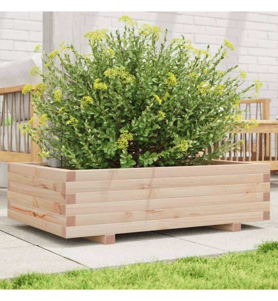 vidaXL Jardinière 90x60x26,5 cm bois de pin massif