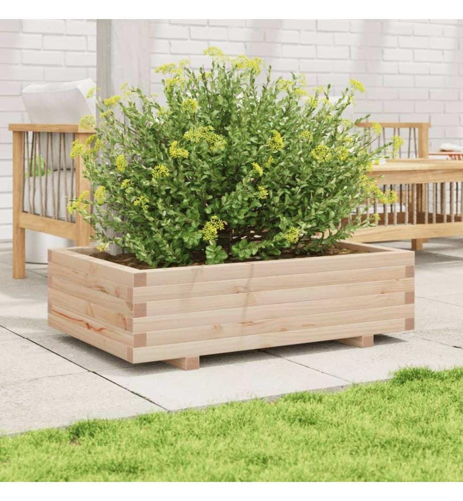vidaXL Jardinière 90x60x26,5 cm bois de pin massif