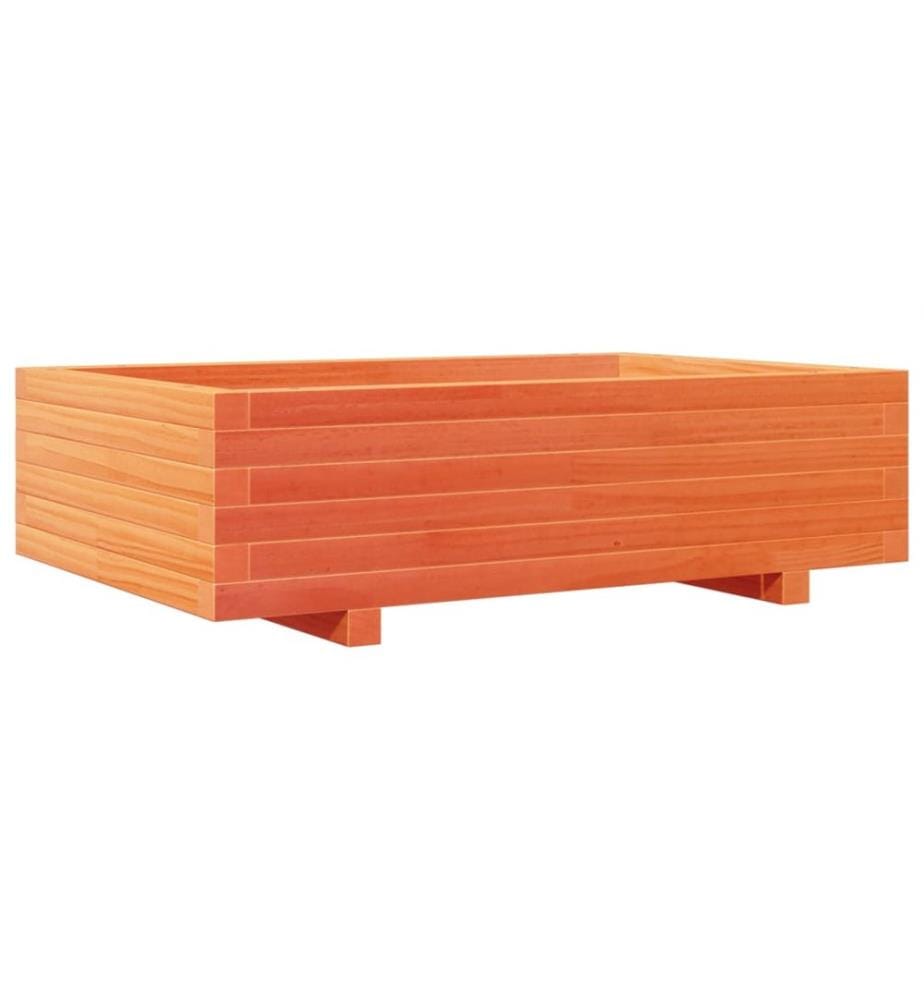 vidaXL Jardinière cire marron 90x60x26,5 cm bois de pin massif