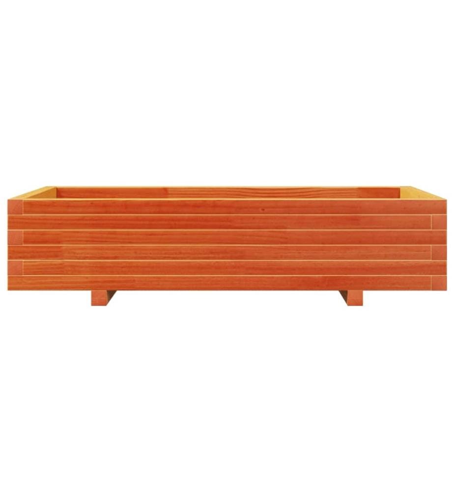 vidaXL Jardinière cire marron 110x60x26,5 cm bois de pin massif