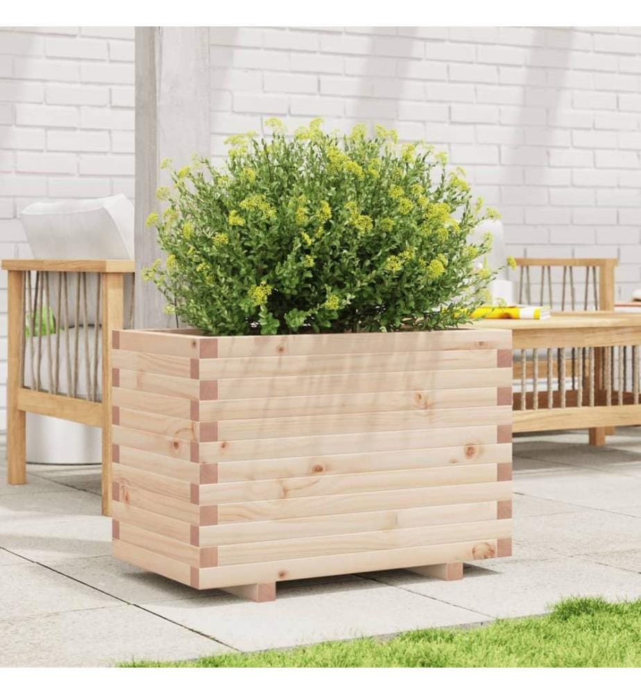 vidaXL Jardinière 70x40x49,5 cm bois de pin massif