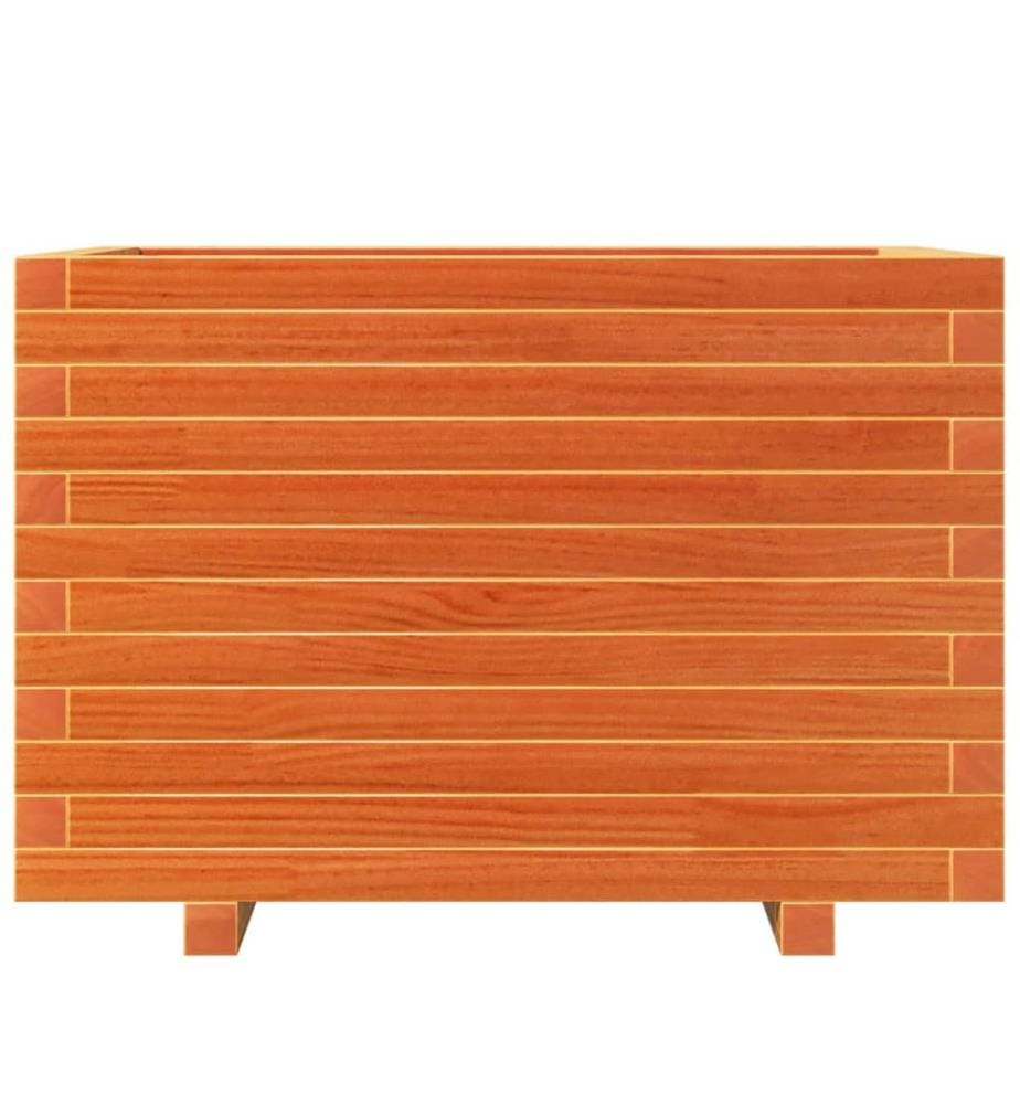 vidaXL Jardinière cire marron 70x40x49,5 cm bois de pin massif