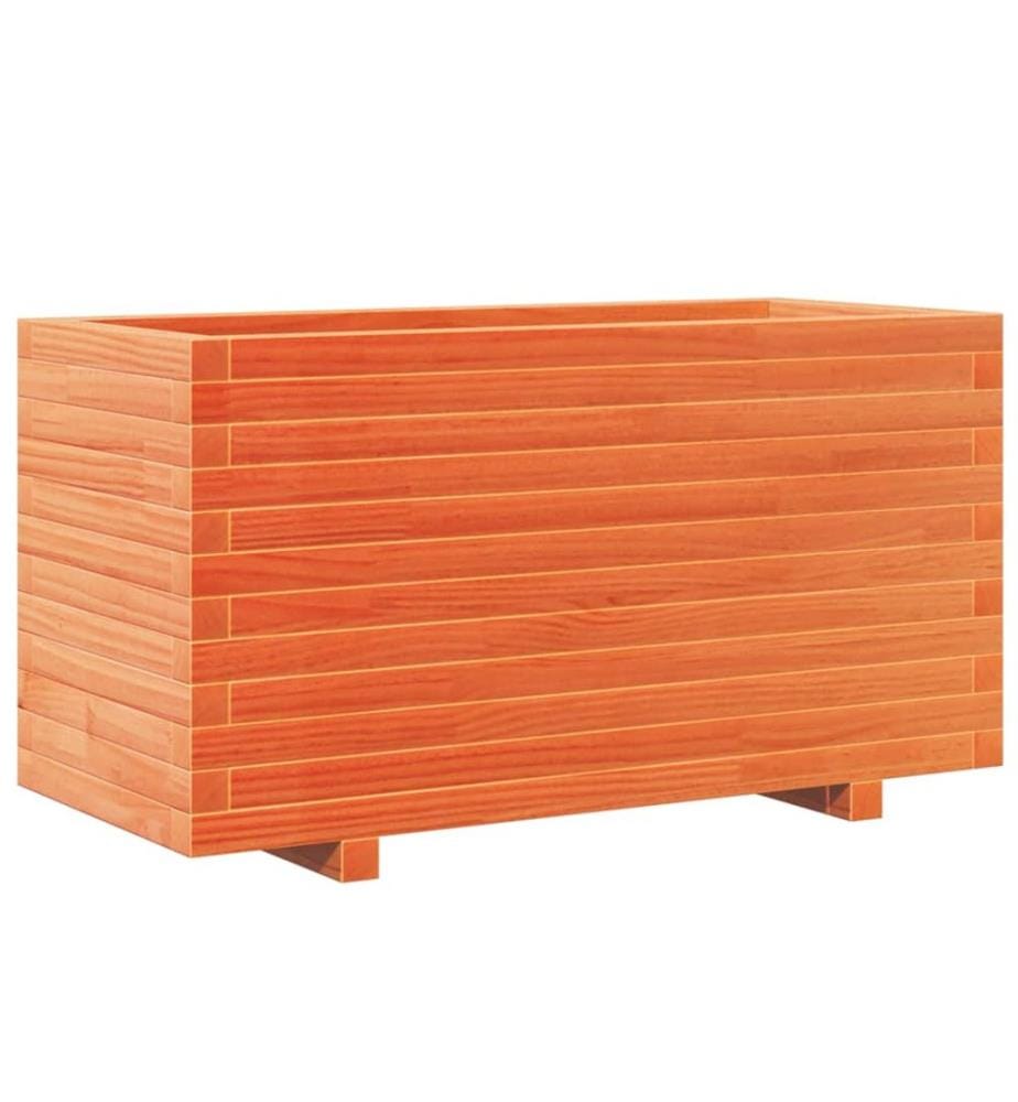 vidaXL Jardinière cire marron 90x40x49,5 cm bois de pin massif