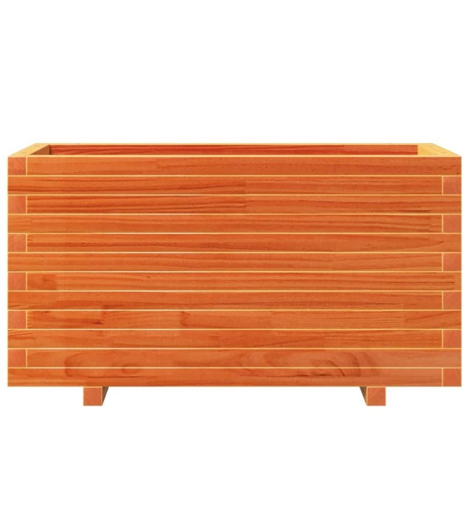 vidaXL Jardinière cire marron 90x40x49,5 cm bois de pin massif