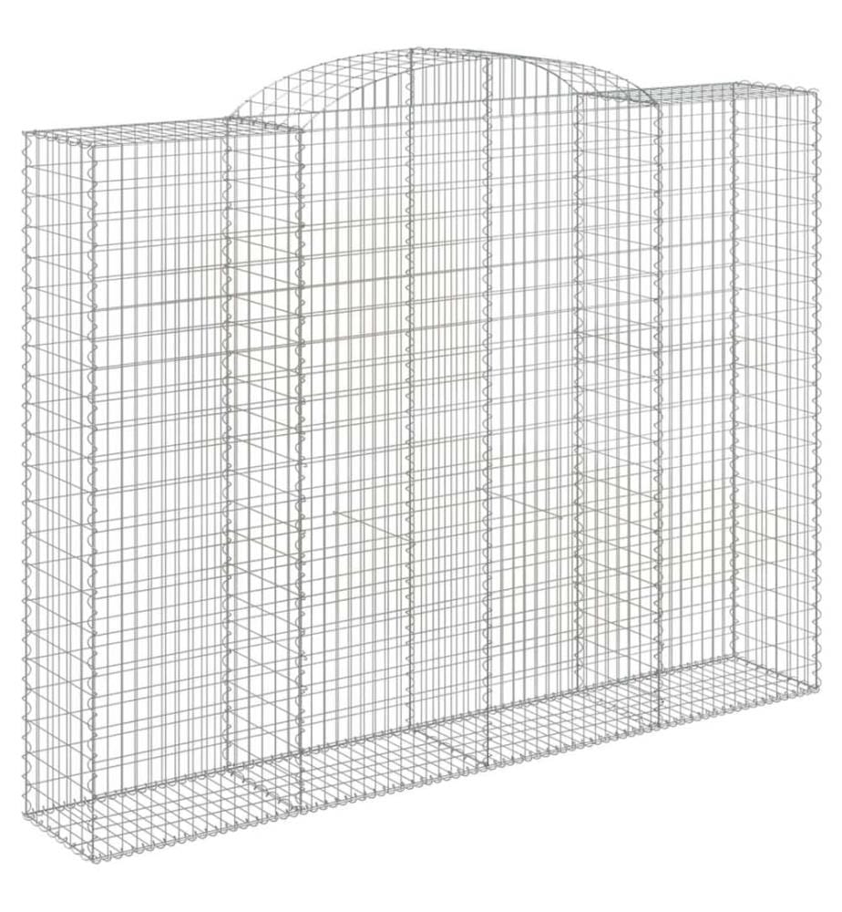 vidaXL Paniers à gabions arqués 11 pcs 300x50x220/240 cm fer galvanisé