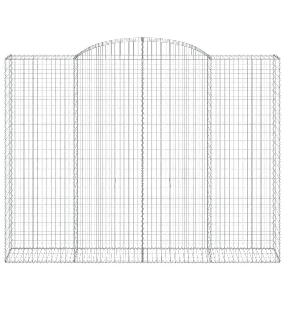 vidaXL Paniers à gabions arqués 11 pcs 300x50x220/240 cm fer galvanisé