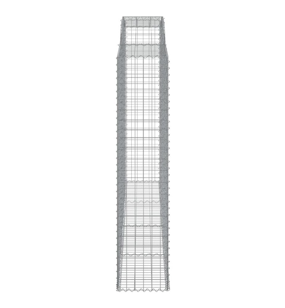 vidaXL Paniers à gabions arqués 11 pcs 300x50x220/240 cm fer galvanisé