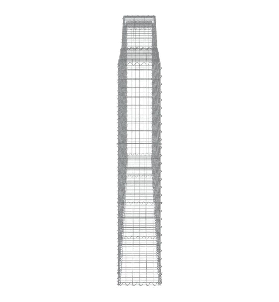 vidaXL Paniers à gabions arqués 8 pcs 400x30x160/180 cm Fer galvanisé