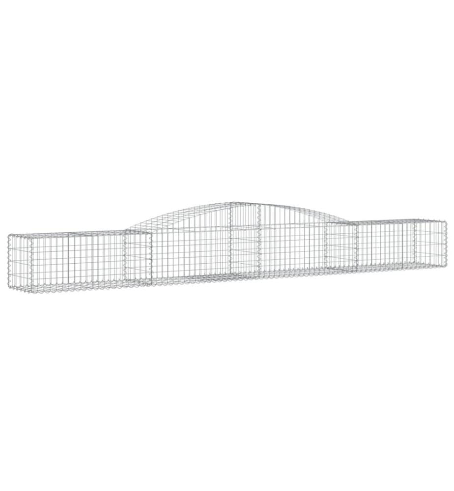 vidaXL Paniers à gabions arqués 25 pcs 400x50x40/60 cm Fer galvanisé
