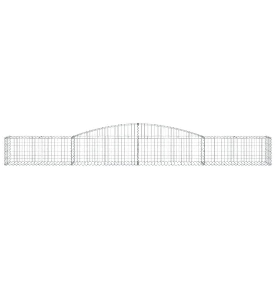 vidaXL Paniers à gabions arqués 25 pcs 400x50x40/60 cm Fer galvanisé