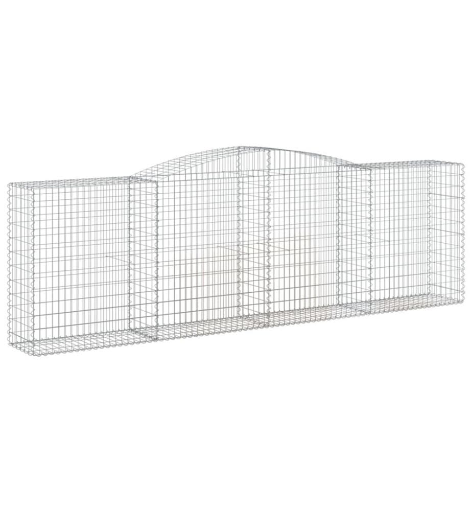 vidaXL Paniers à gabions arqués 25 pcs 400x50x120/140 cm Fer galvanisé