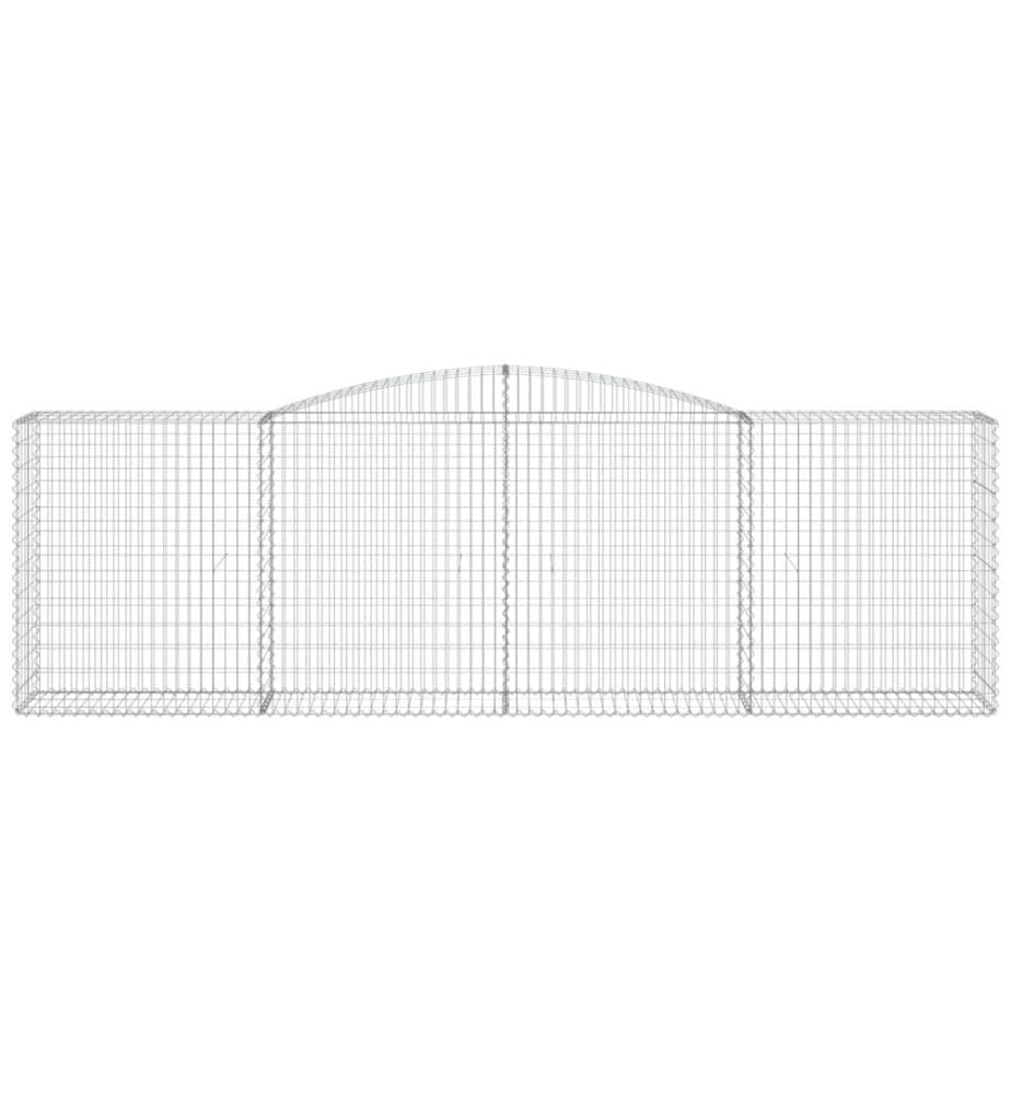vidaXL Paniers à gabions arqués 25 pcs 400x50x120/140 cm Fer galvanisé