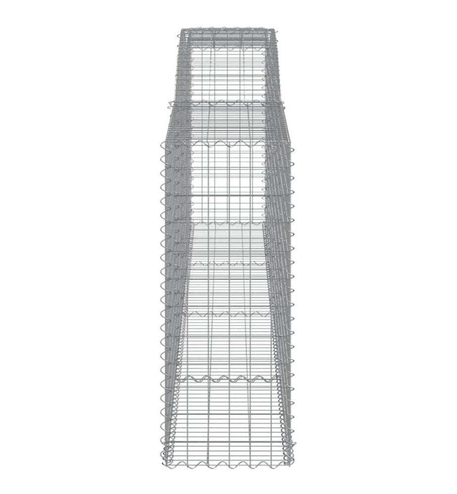 vidaXL Paniers à gabions arqués 25 pcs 400x50x120/140 cm Fer galvanisé