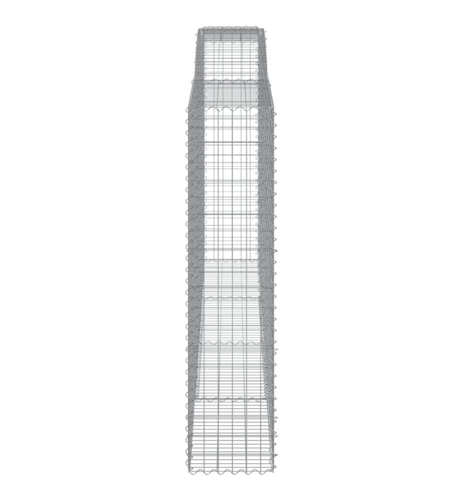 vidaXL Paniers à gabions arqués 9 pcs 400x50x200/220 cm Fer galvanisé