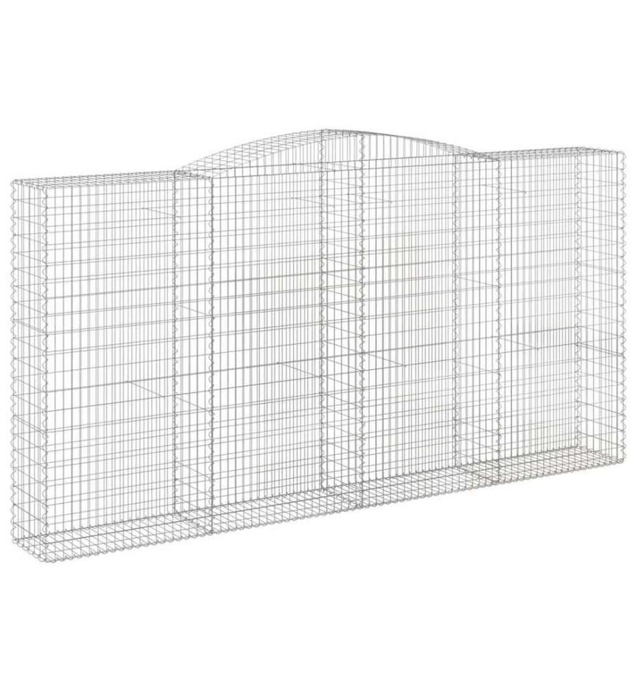 vidaXL Paniers à gabions arqués 10 pcs 400x50x200/220 cm Fer galvanisé