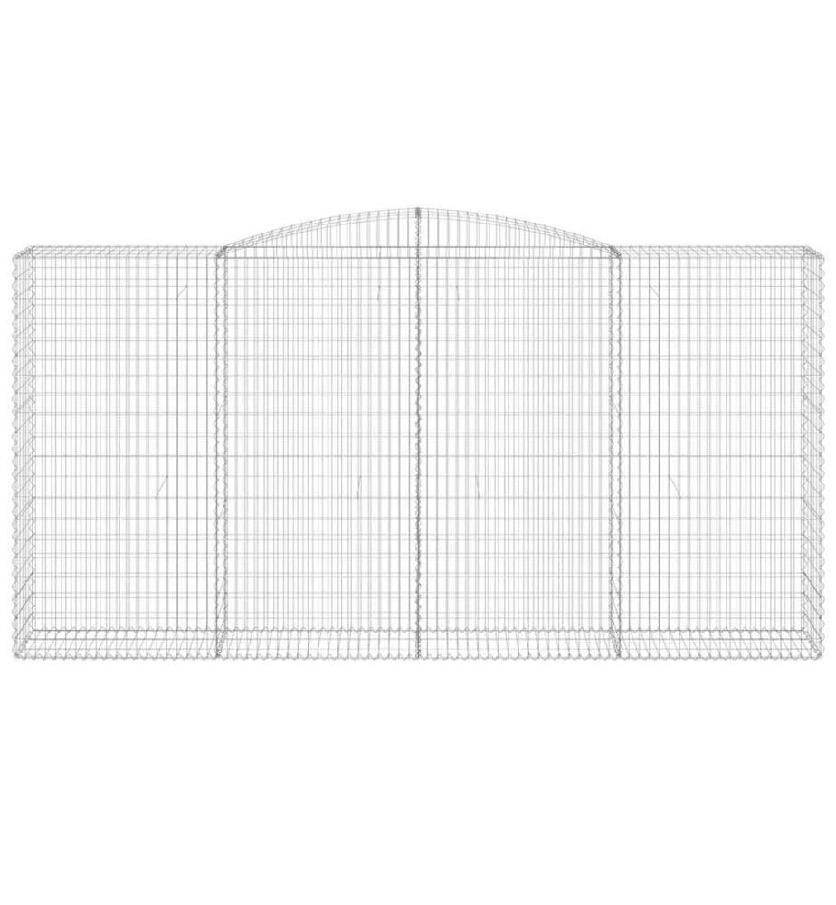 vidaXL Paniers à gabions arqués 10 pcs 400x50x200/220 cm Fer galvanisé
