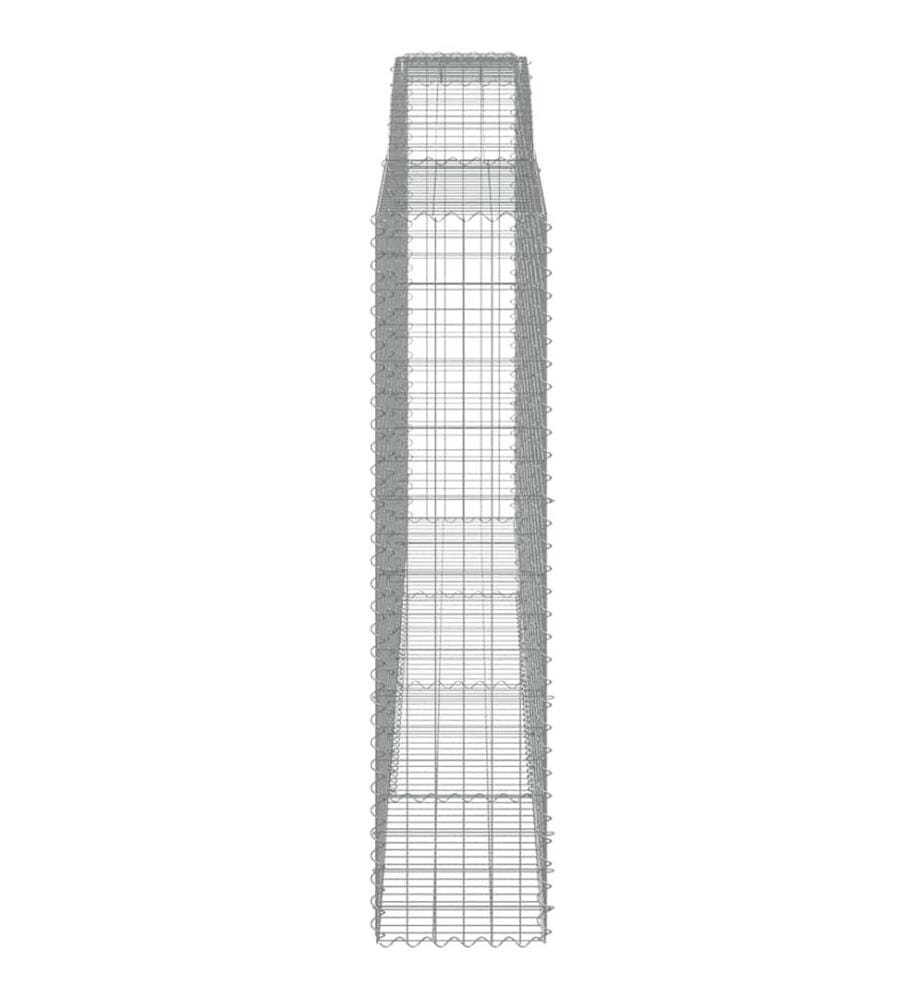 vidaXL Paniers à gabions arqués 10 pcs 400x50x200/220 cm Fer galvanisé