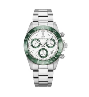 Orologio Grand Mont Ceramic Swiss Made Ronda Z60 - Bianco e argento
