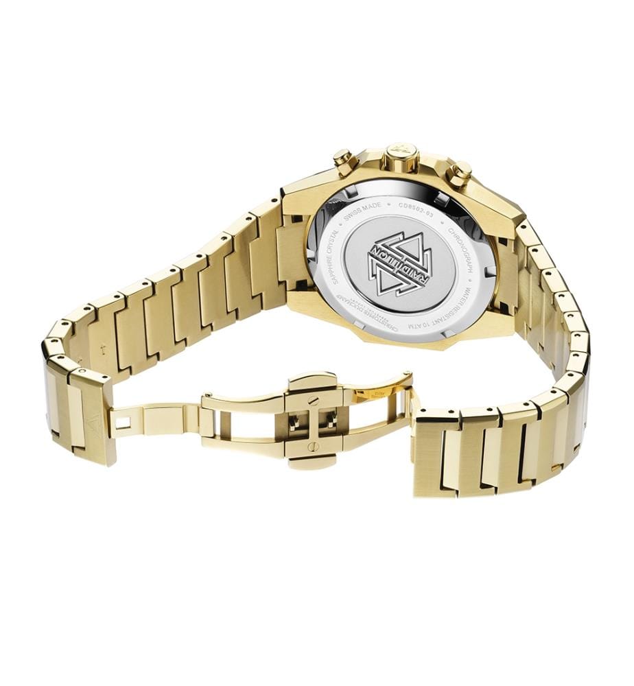 Orologio Raidillon Chrono Swiss Made Ronda 5030.D - Nero e oro