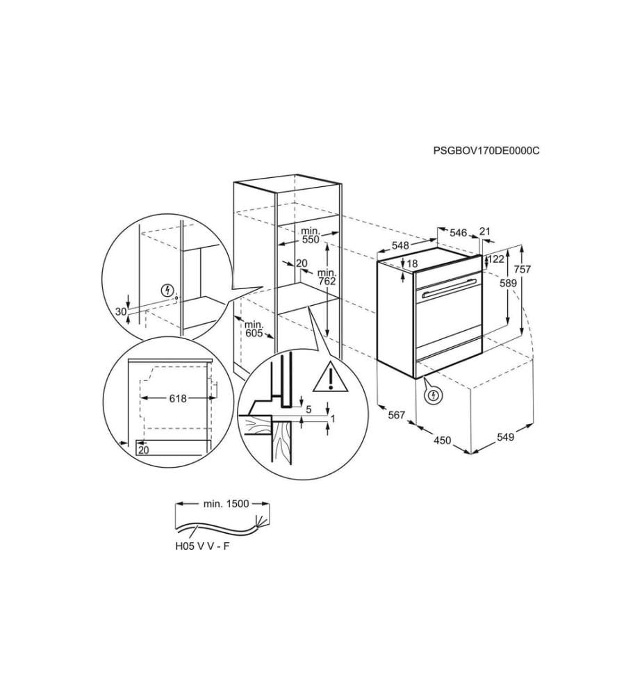 ELECTROLUX - Einbausteamer EB7GL7KCN Schwarz/Silber