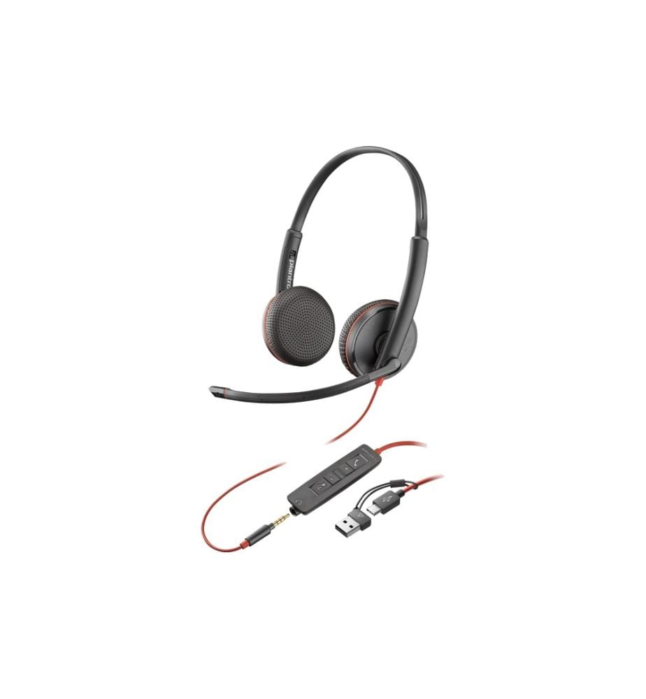 HP - Casque Poly Blackwire 3225 Duo USB-A/C