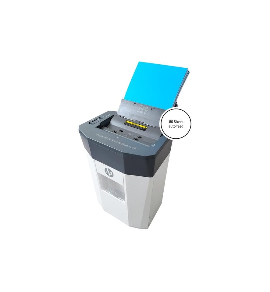 HP - Déchiqueteuse de documents One Shredder Auto 80 CC, Niveau de sécurité 4