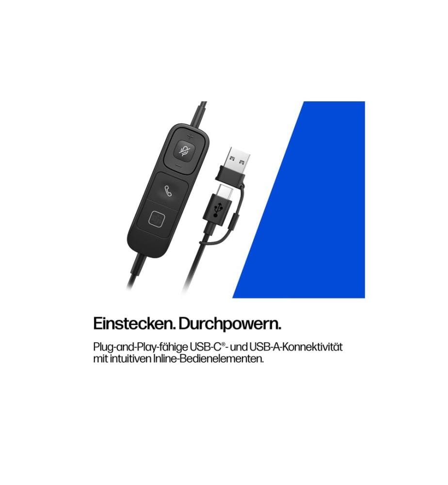 HP Mission 815 Mono-USB filaire On-Ear Noir