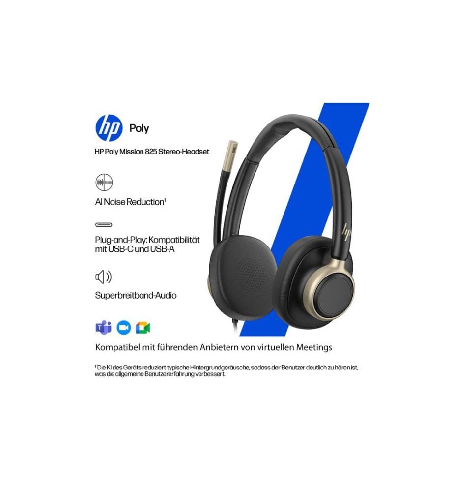 HP Mission 815 Mono-USB filaire On-Ear Noir