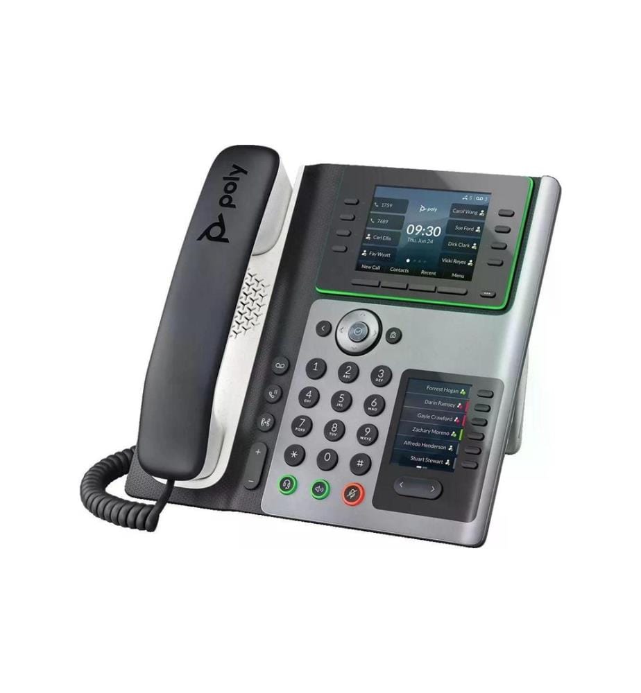 HP Tischtelefon Poly Edge E450 Grau/Schwarz/Weiss