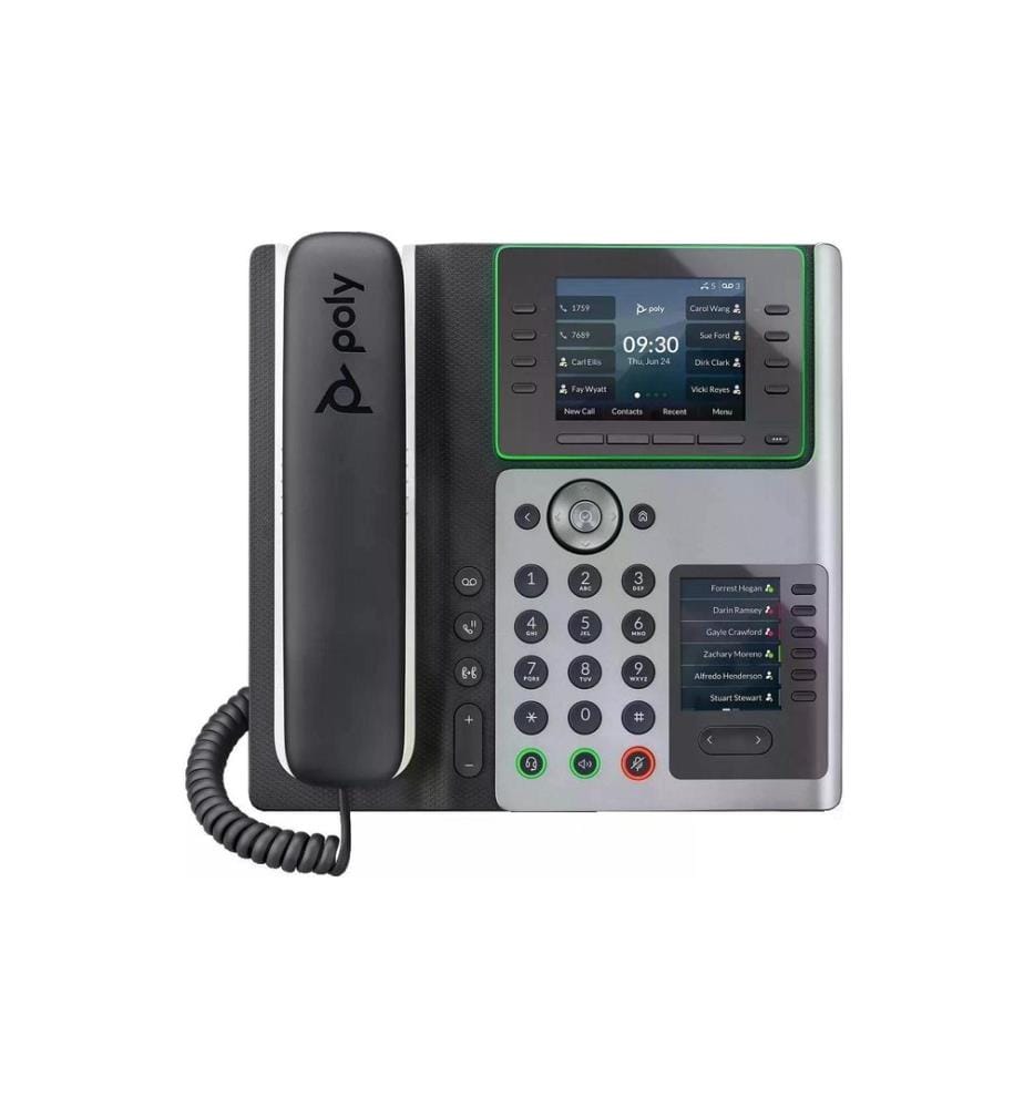HP Tischtelefon Poly Edge E450 Grau/Schwarz/Weiss