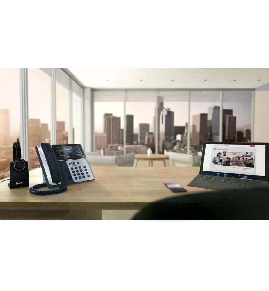 HP Tischtelefon Poly Edge E550 Weiss/Schwarz/Grau
