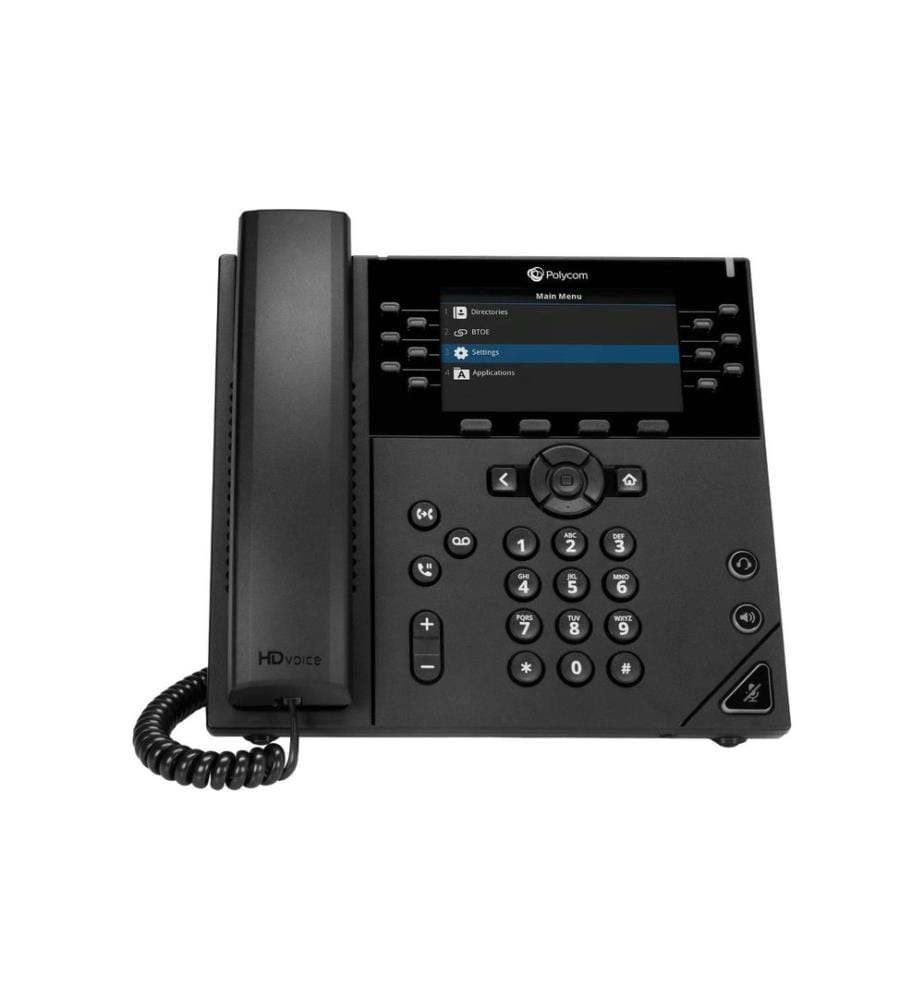HP Tischtelefon Poly VVX 450 Obi Edition Schwarz, Google Voice