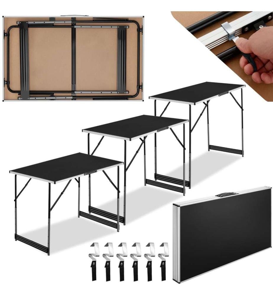 3 tables à tapisser - noir