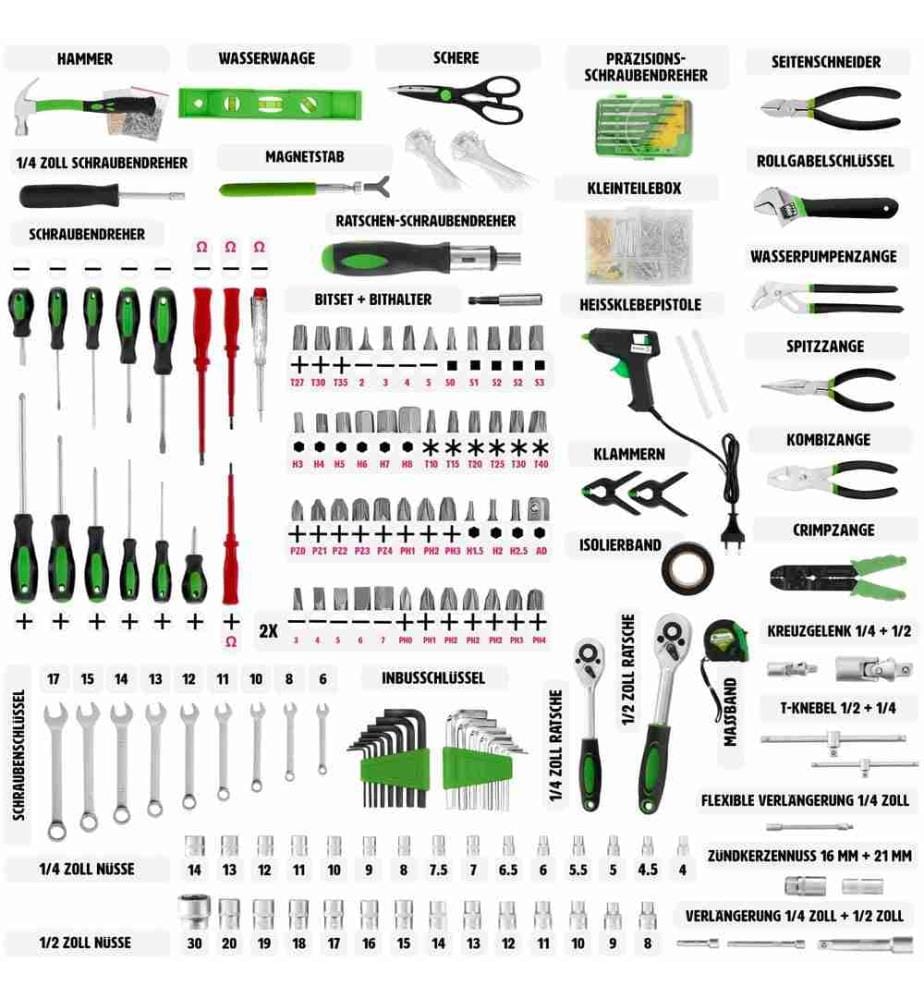 Caisse à outils aluminium 1200 pièces - noir