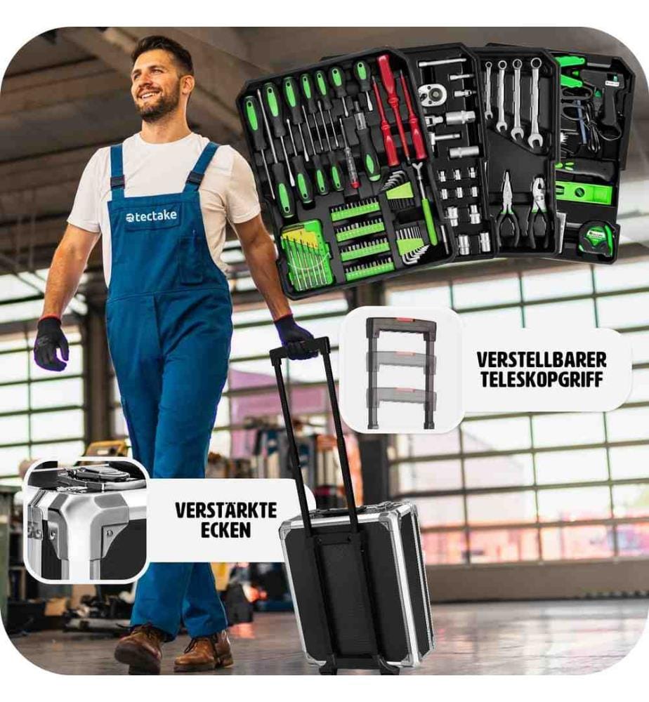Caisse à outils aluminium 1200 pièces - noir